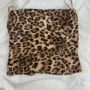 Princess Polly Leopard Print Crop Top